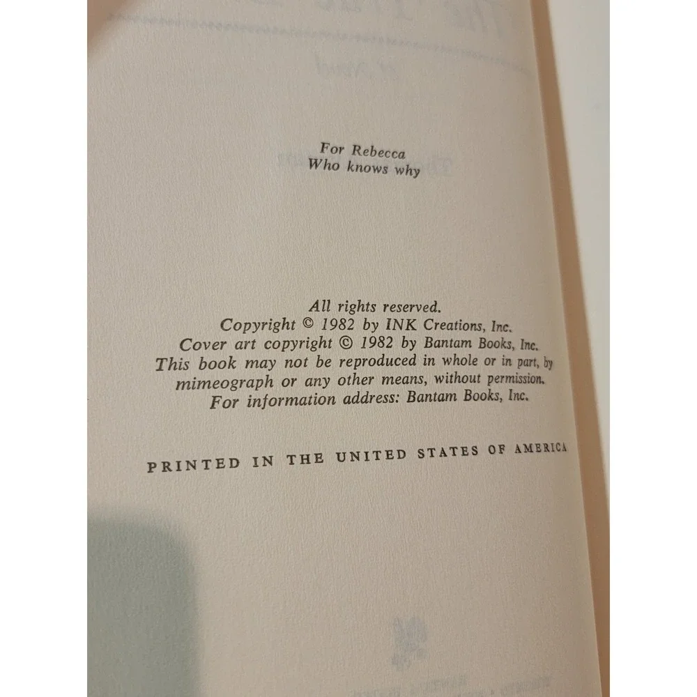The True Bride Thomas Altman 1982 Horror Fiction Bantam Books‎
